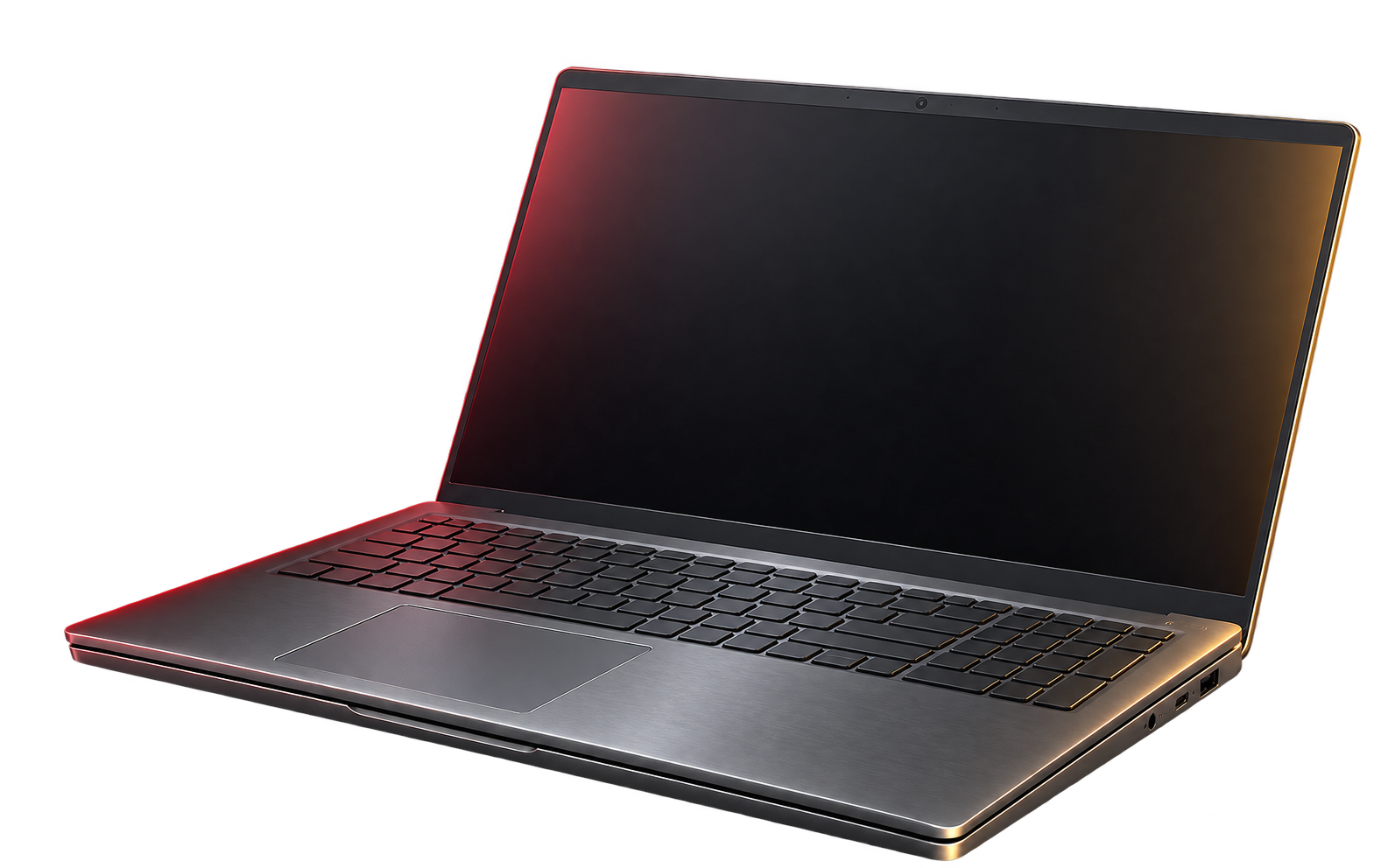 Representação conceitual de um notebook corporativo aberto